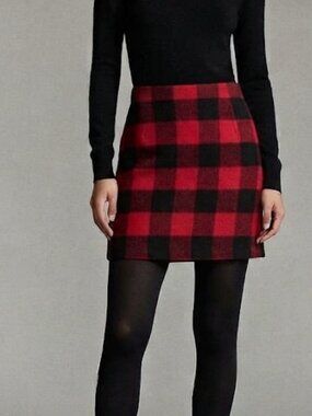 Noisy May Womens Red & Black Plaid Buffalo Check Mini Skirt Size Womens XL NWT